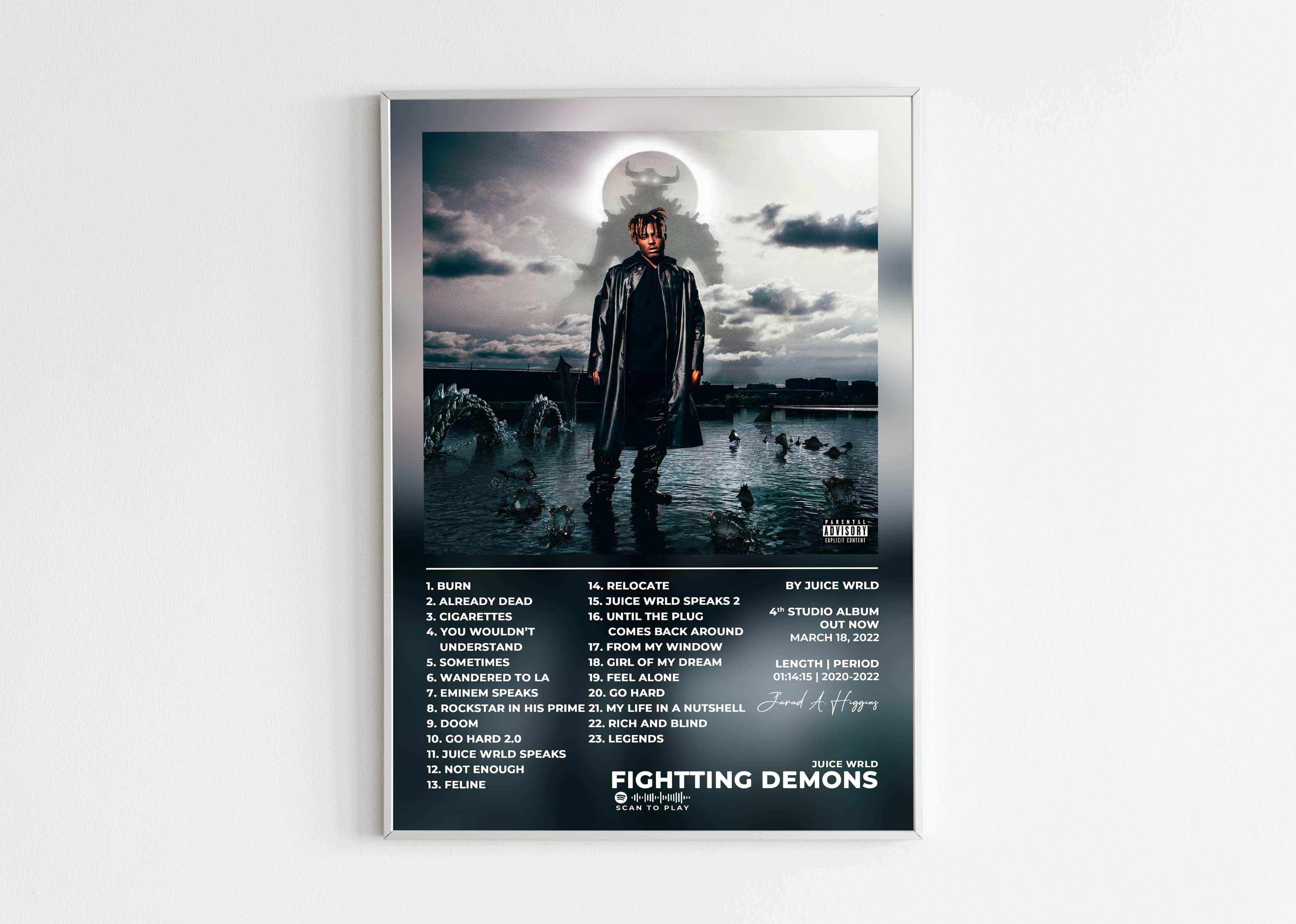 Fighting Demons Juice Wrld Poster - Backyard