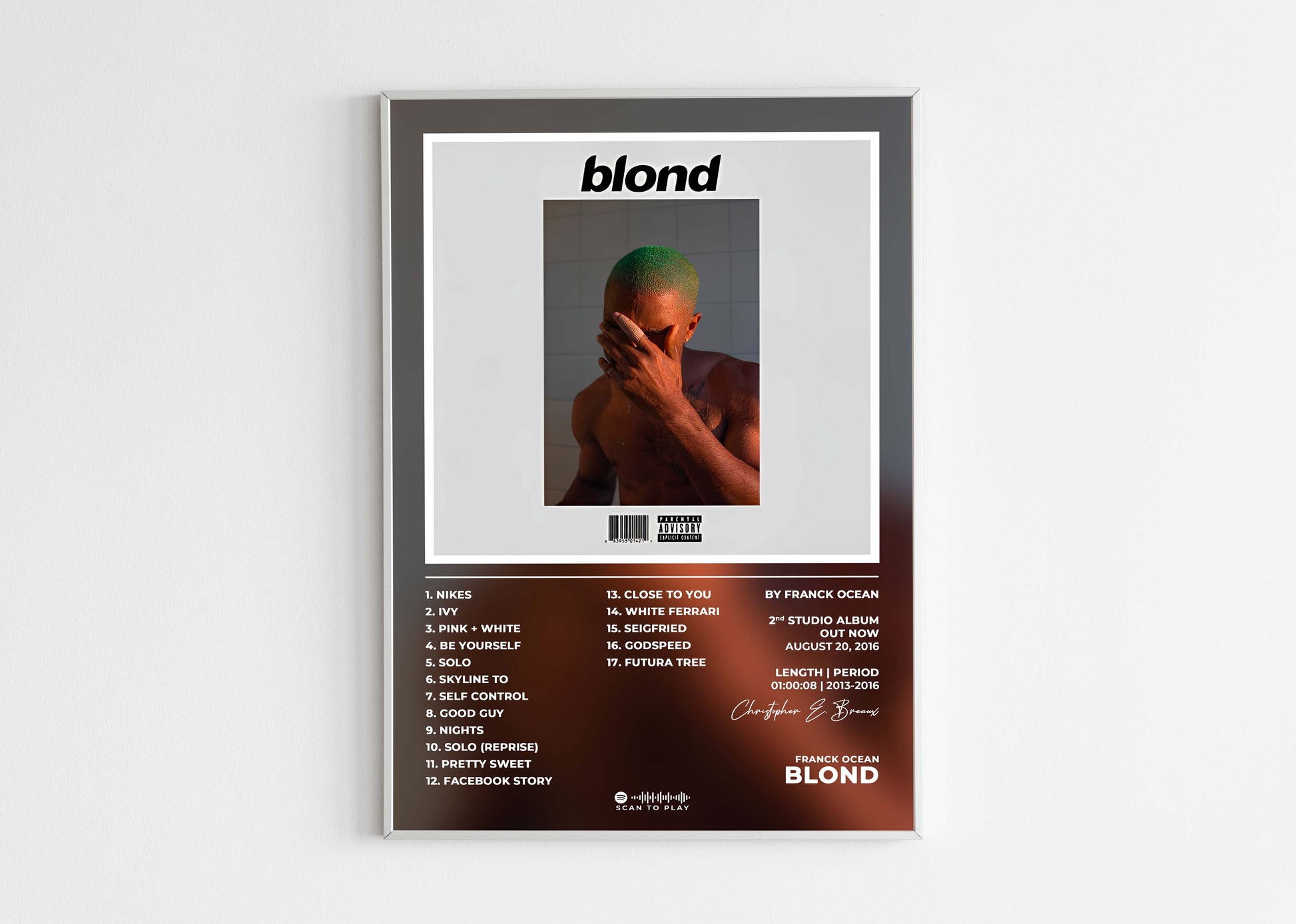 Blonde Frank Ocean Poster Backyard