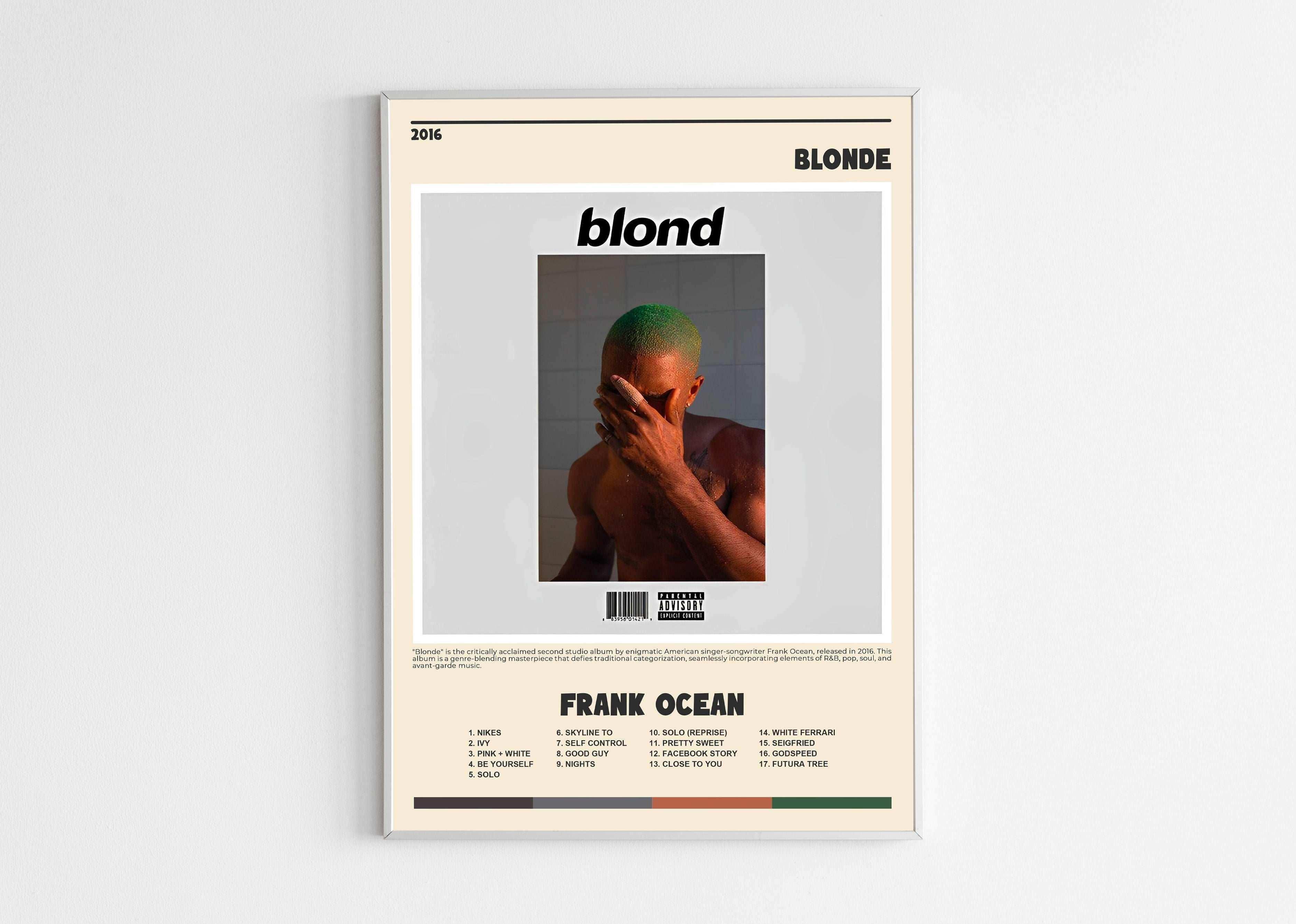 Blonde Franck Ocean Poster - Backyard