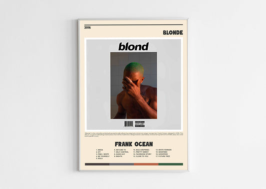 Blonde Franck Ocean Poster