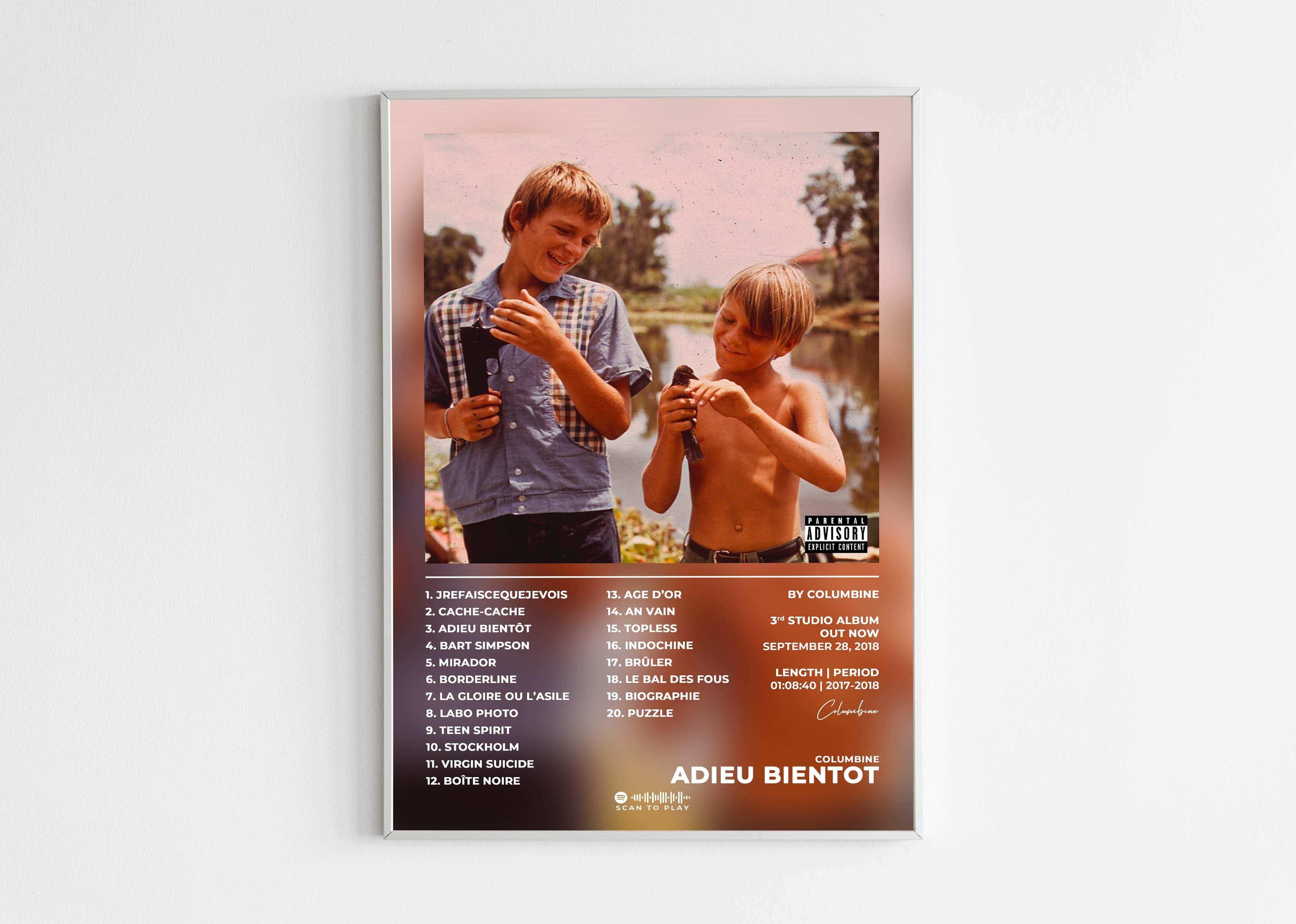 Affiche album avec deux garçons près d’un lac, fait en France, livraison gratuite 48h, cadeau idéal Noël