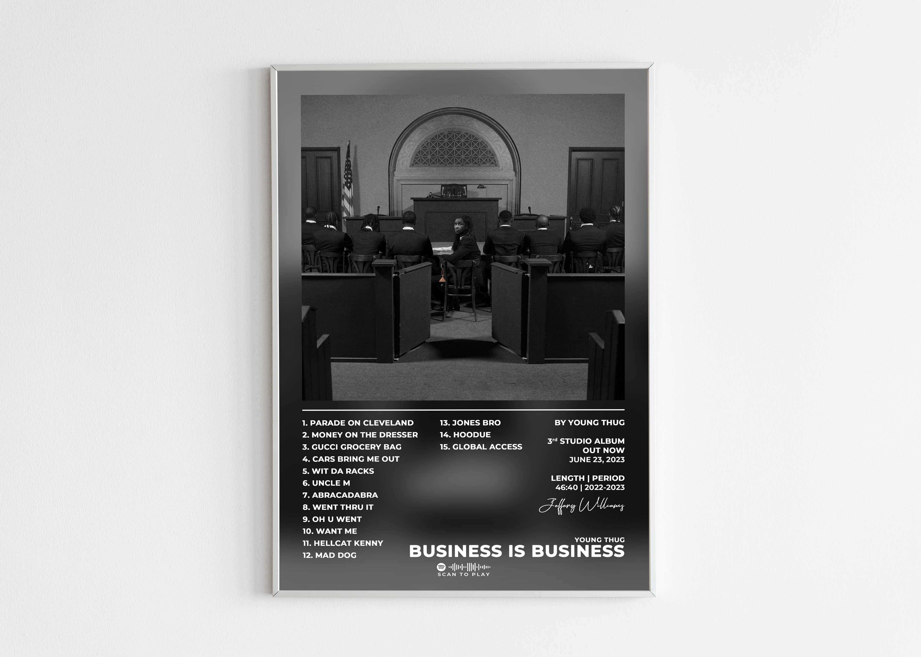 Business Is Business Young Thug Poster - Backyard