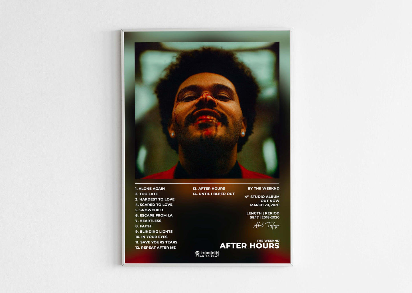 After Hours The Weeknd Poster Backyard