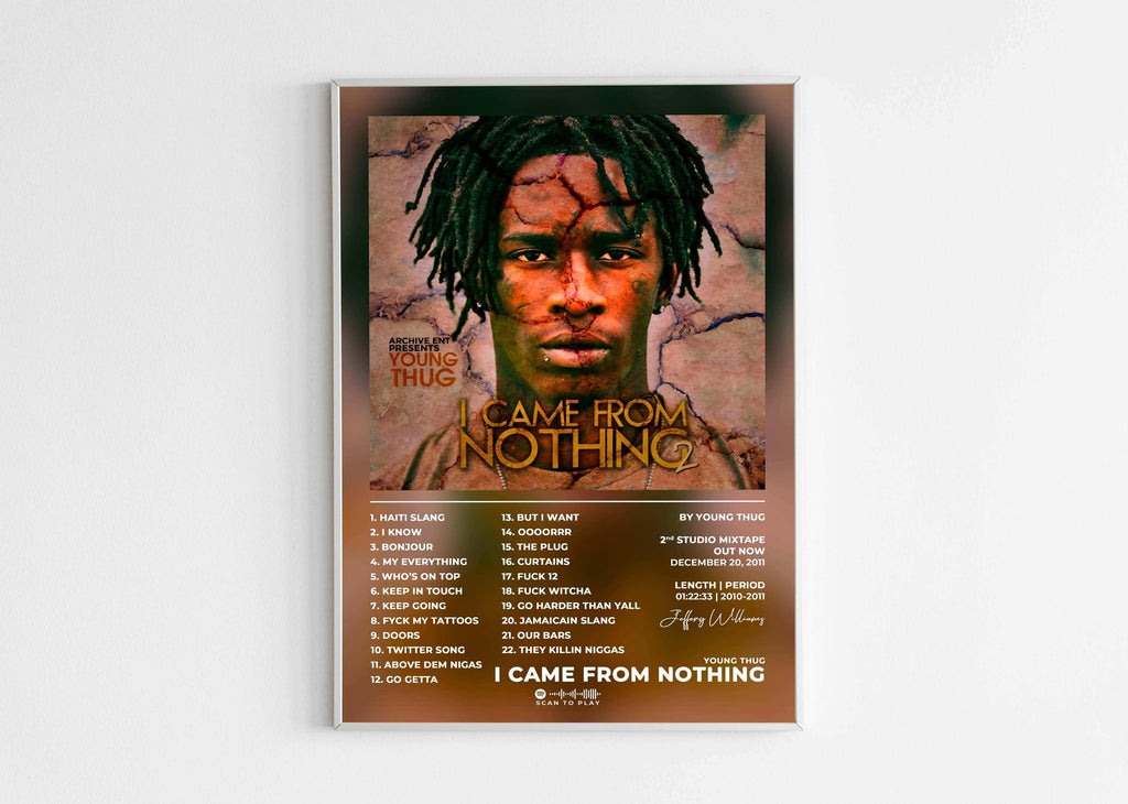 I Came From Nothing Young Thug Poster - Backyard