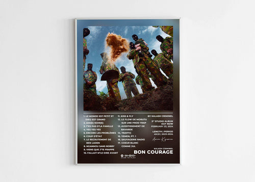 Bon Courage Kalash Criminel Poster - Backyard