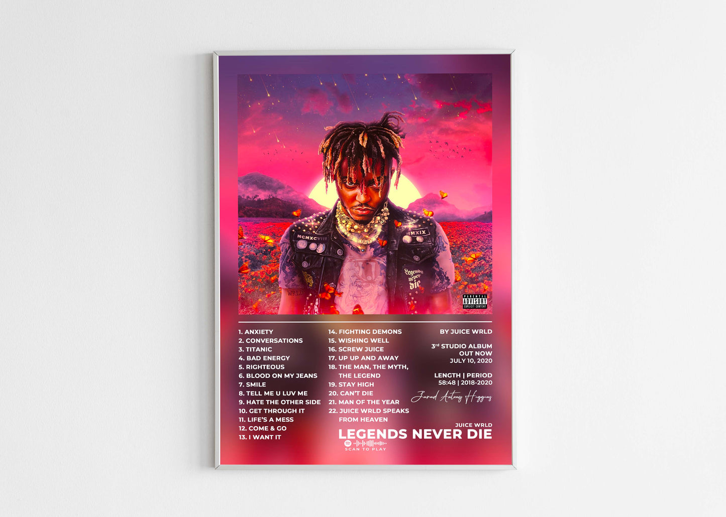 Legends Never Die Juice Wrld Poster Backyard