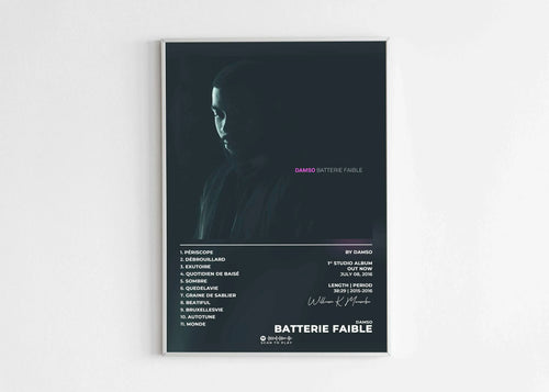 Batterie Faible Damso Poster - Backyard