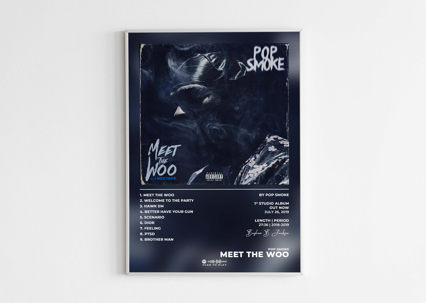 Meet The Woo Pop Smoke Poster Backyard