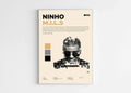 Affiche Ninho M.I.L.S, portrait typographique, fait en France, livraison gratuite 48h, idée cadeau Noël