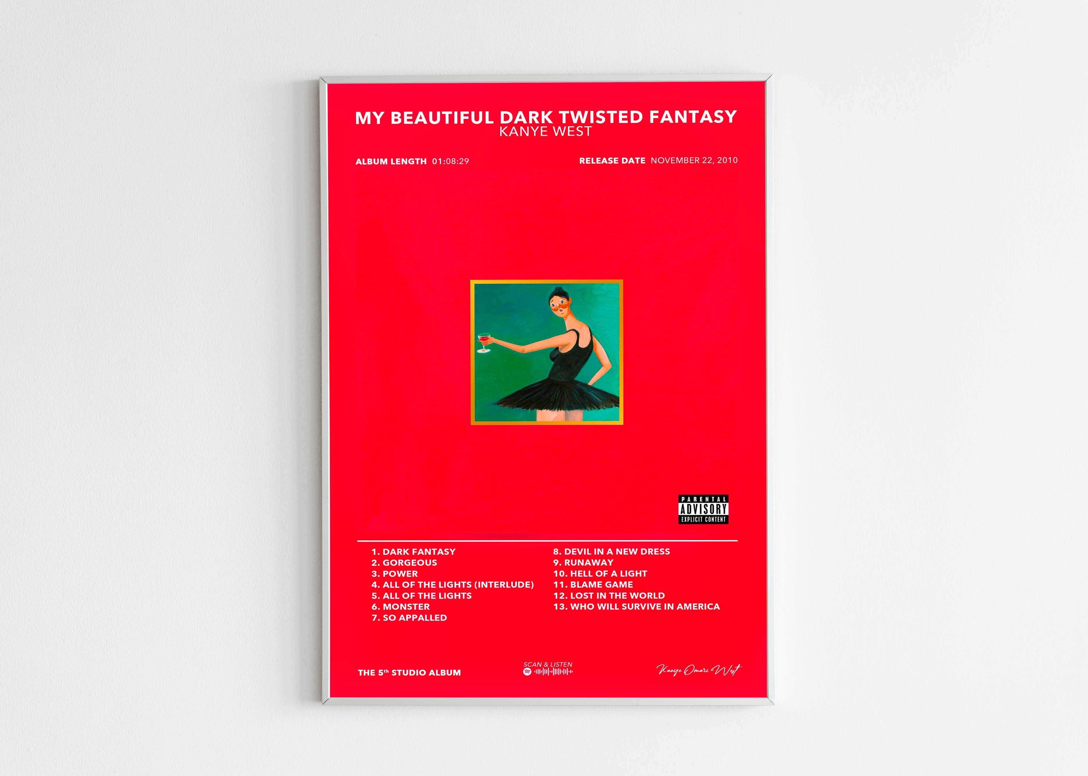Poster My Beatiful Dark Twisted Fantasy Kanye West - Backyard