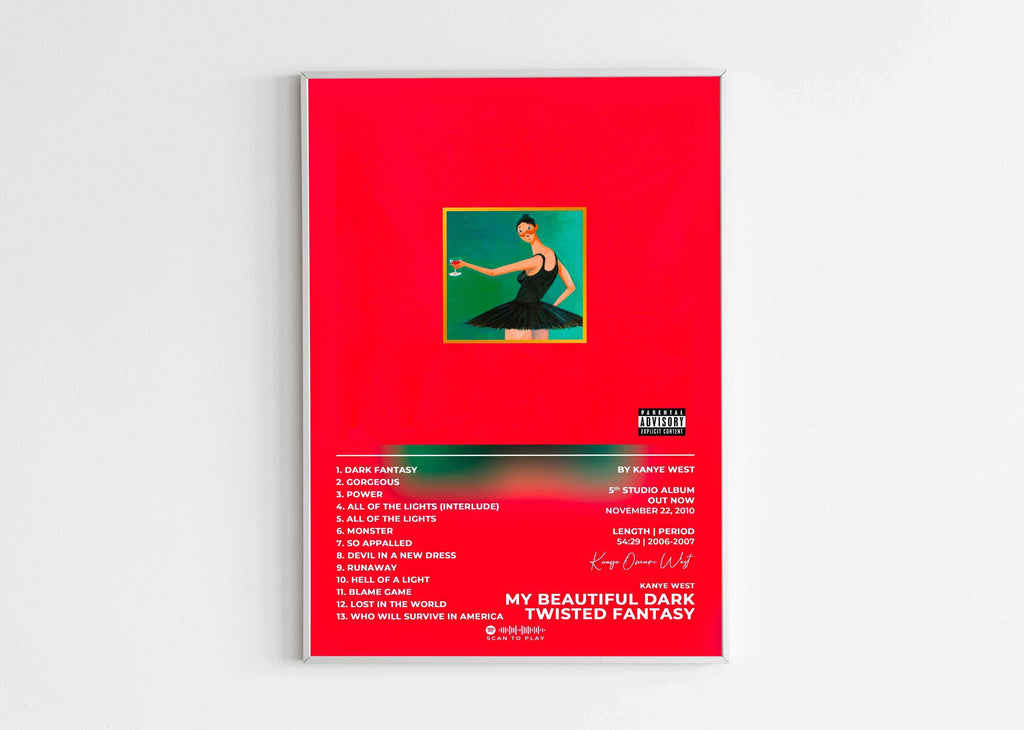 My Beautiful Dark Twisted Fantasy Kanye West Poster - Backyard