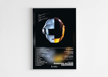 Random Access Memories Daft Punk Poster Backyard