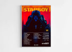 Affiche Starboy The Weeknd, tableau mural décoratif fait en France, livraison 48h gratuite, cadeau idéal pour Noël.