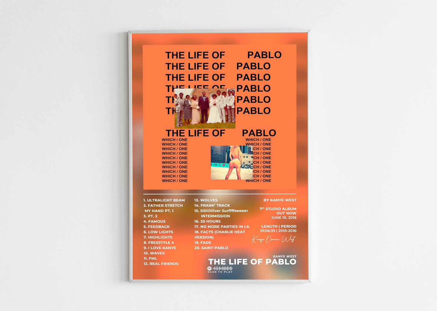 The Life Of Pablo Kanye West Poster Backyard