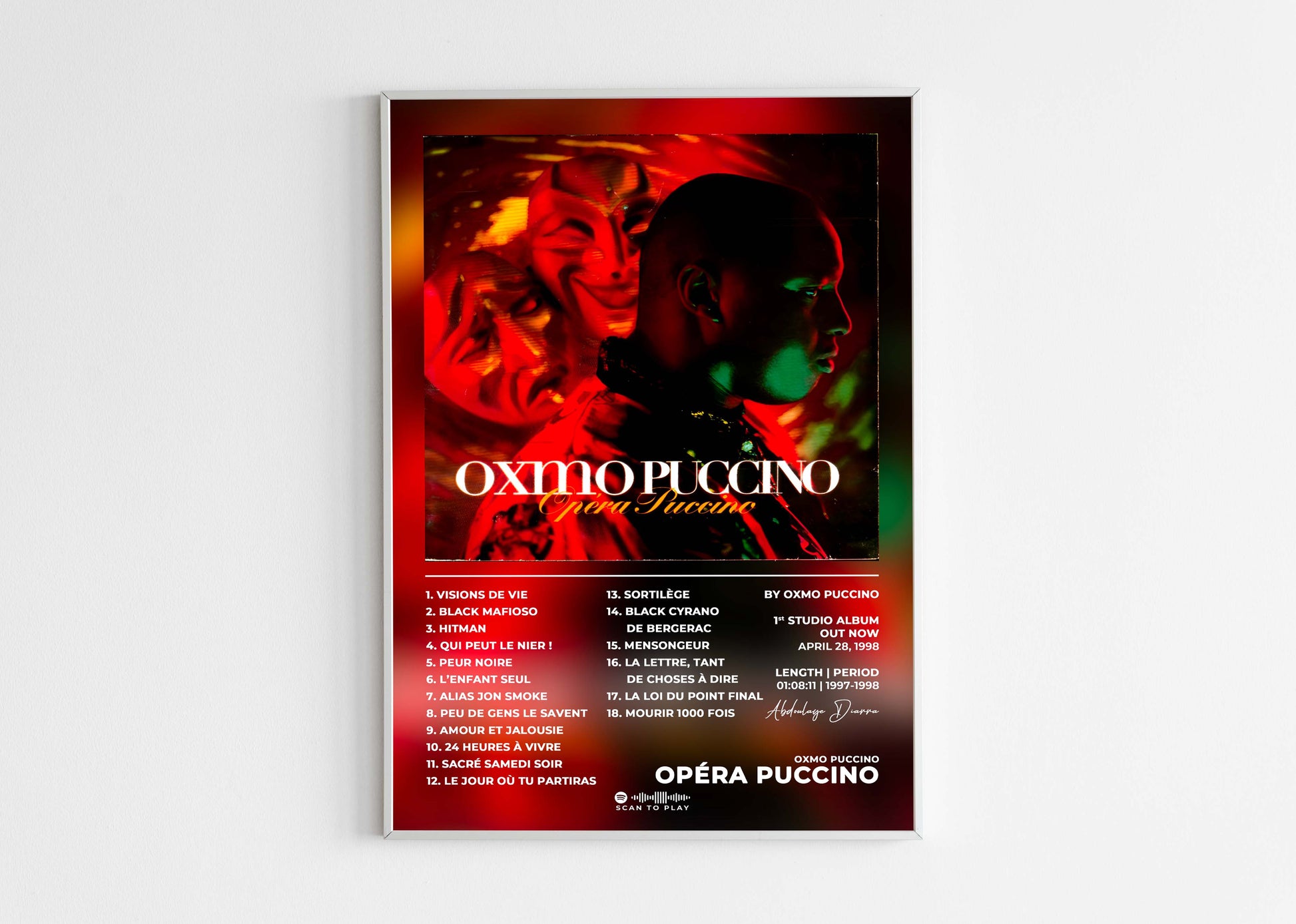 Opéra Puccino Oxmo Puccino Poster Backyard