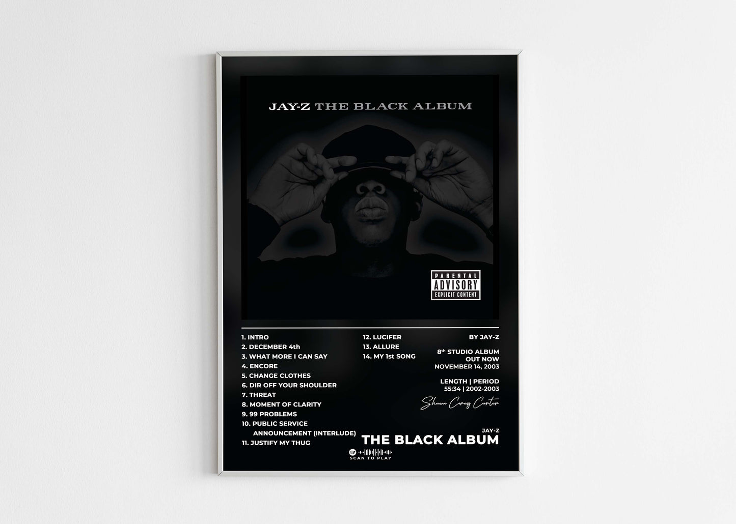 The Black Album Jay-Z Poster Backyard