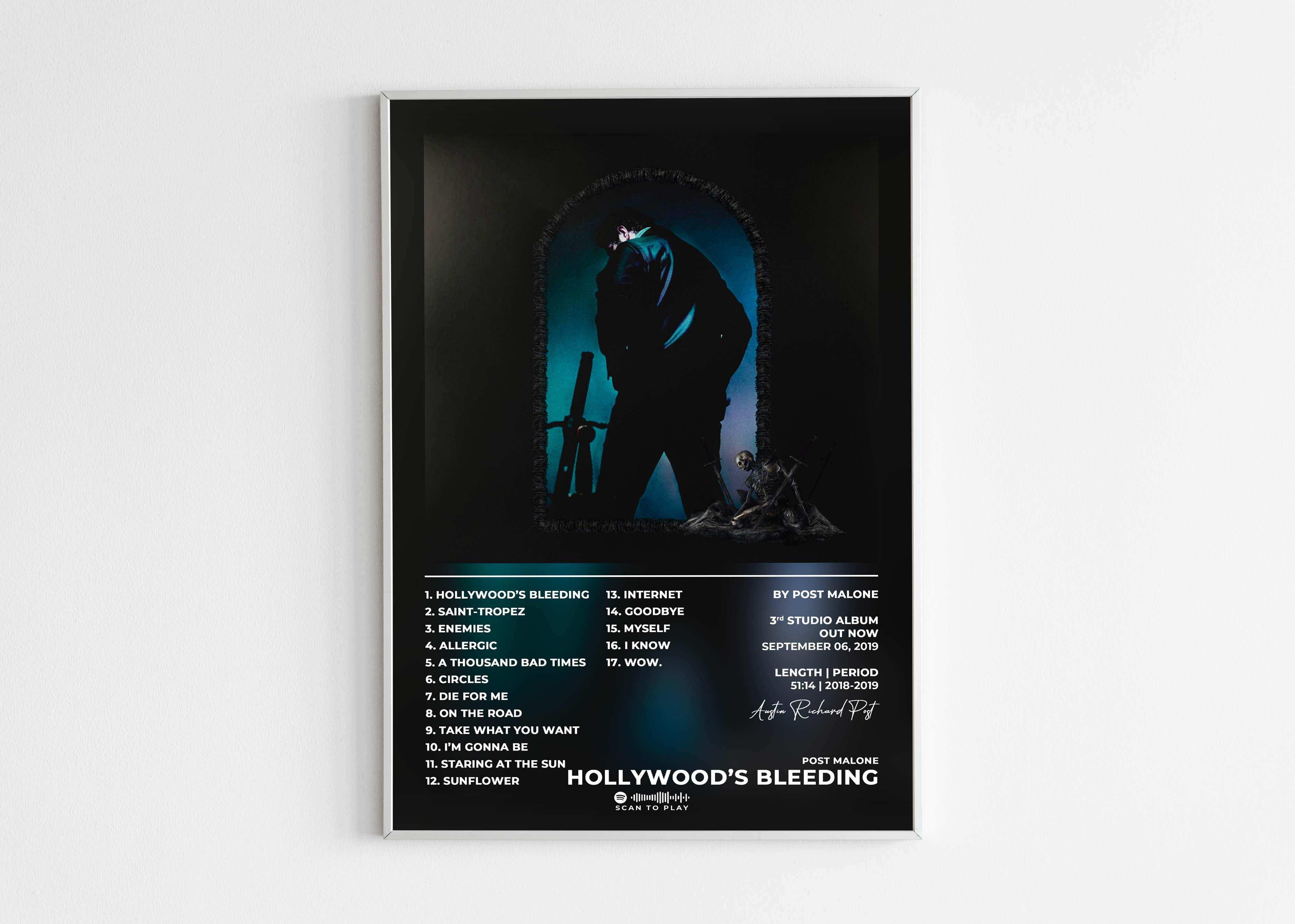 Hollywood's Bleeding Post Malone Poster - Backyard