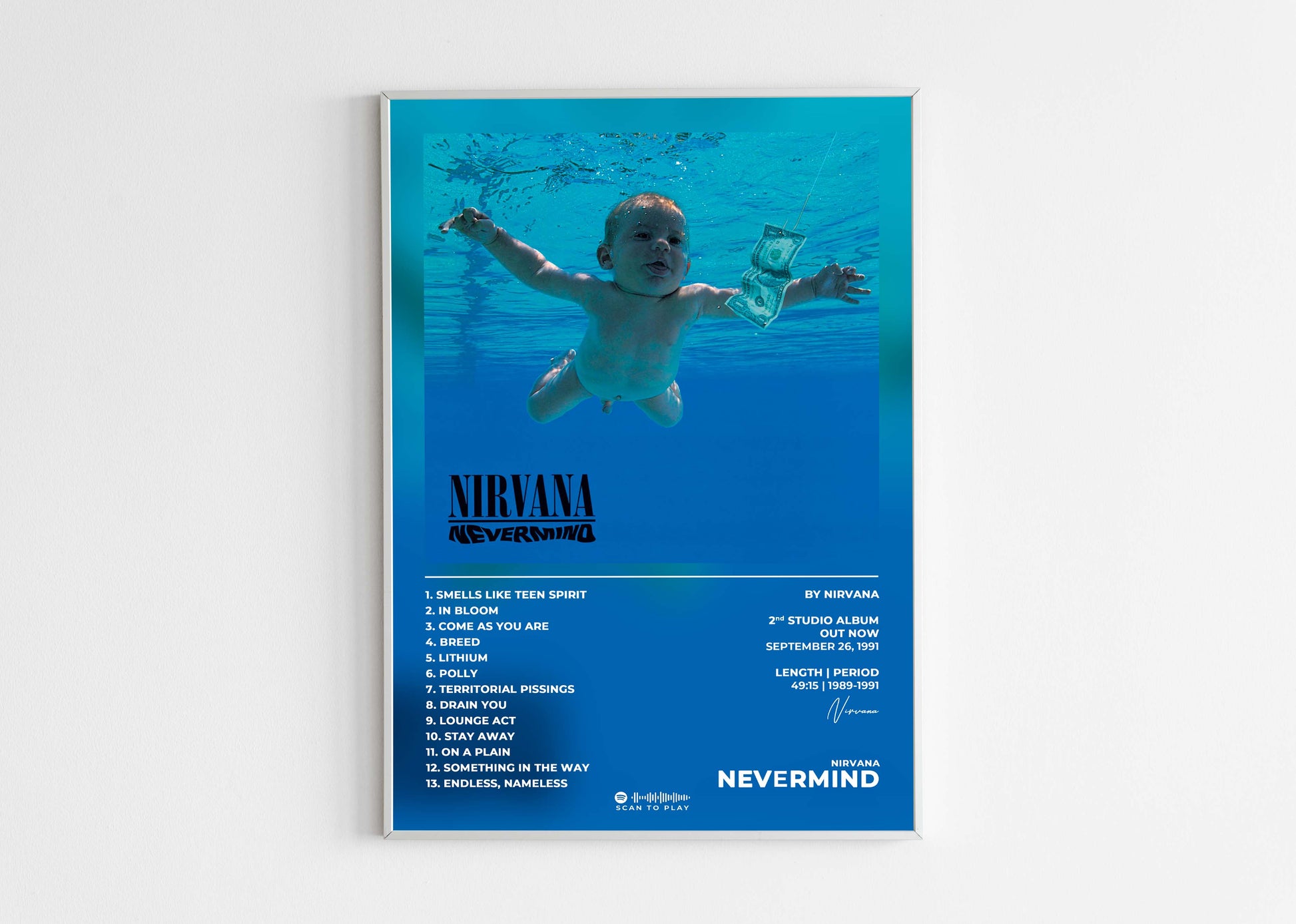 Nevermind Nirvana Poster Backyard