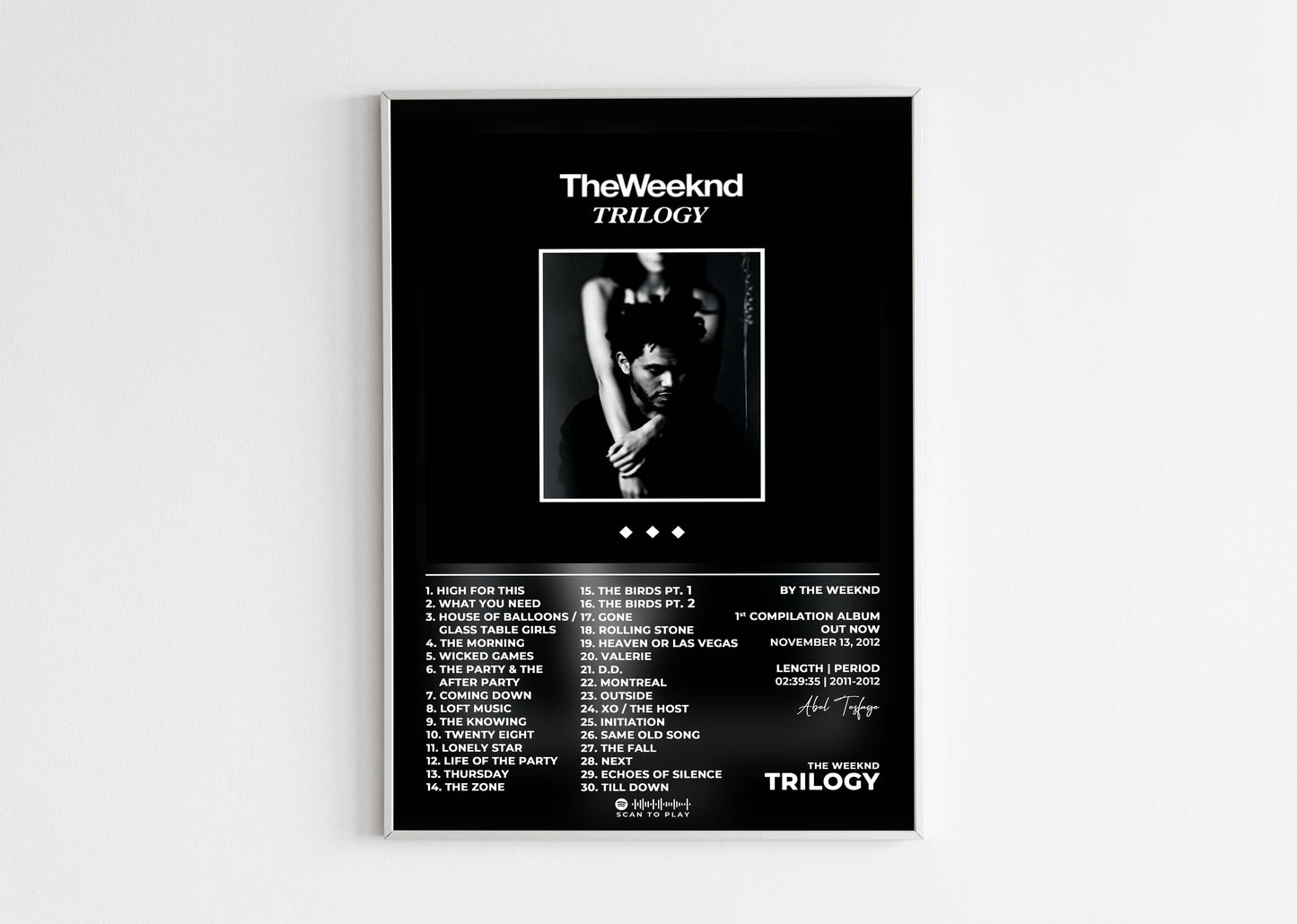 Trilogy The Weeknd Poster Backyard