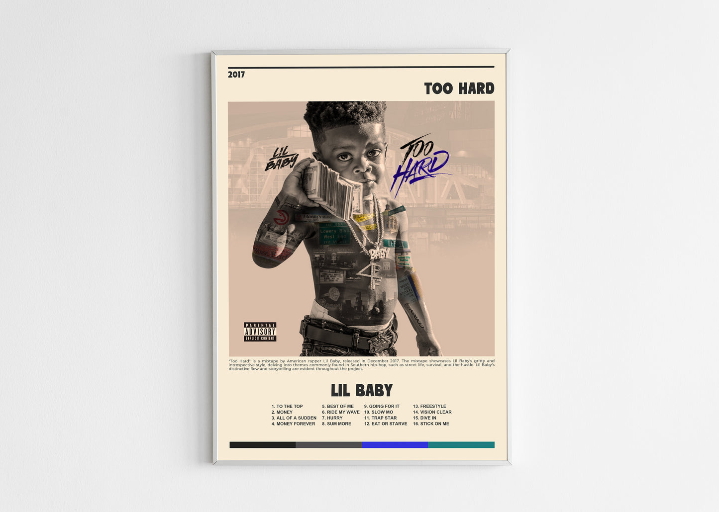 Too Hard Lil Baby Poster Backyard