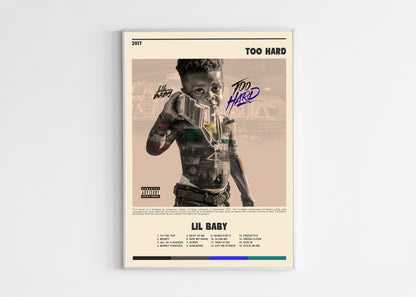 Too Hard Lil Baby Poster Backyard