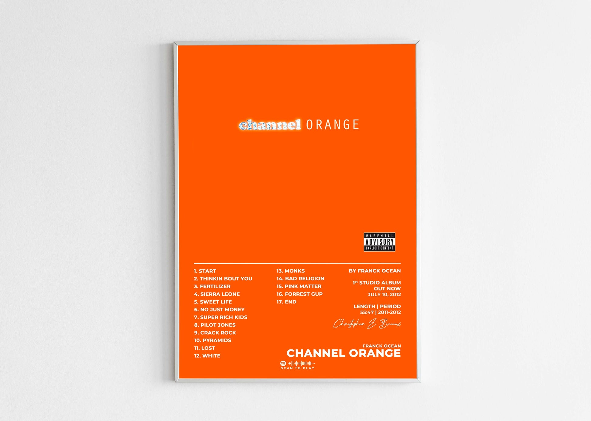 Channel Orange Frank Ocean Poster Backyard