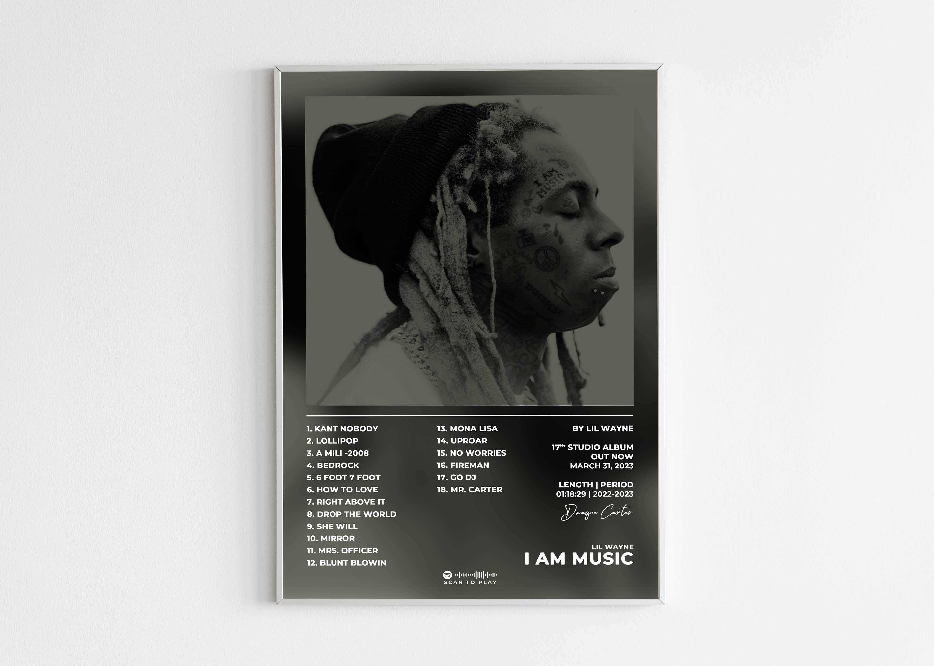I Am Music Lil Wayne Poster - Backyard