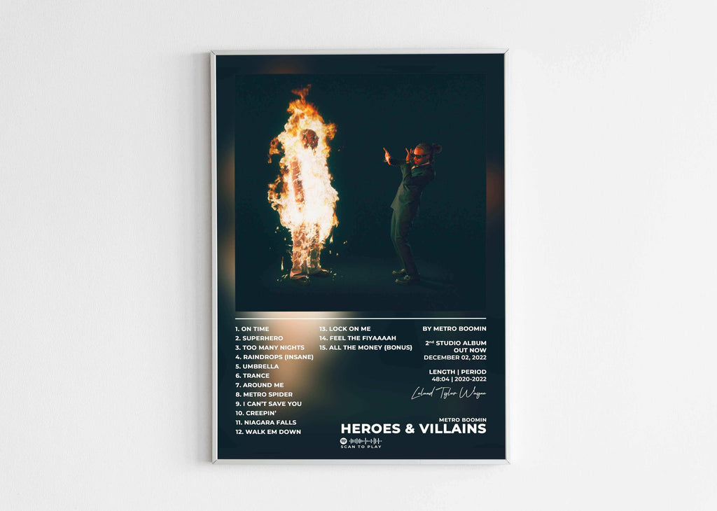 Heroes & Villains Metro Boomin Poster - Backyard