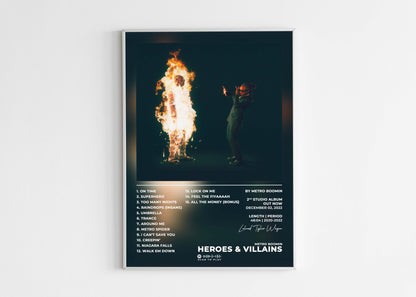 Heroes & Villains Metro Boomin Poster Backyard