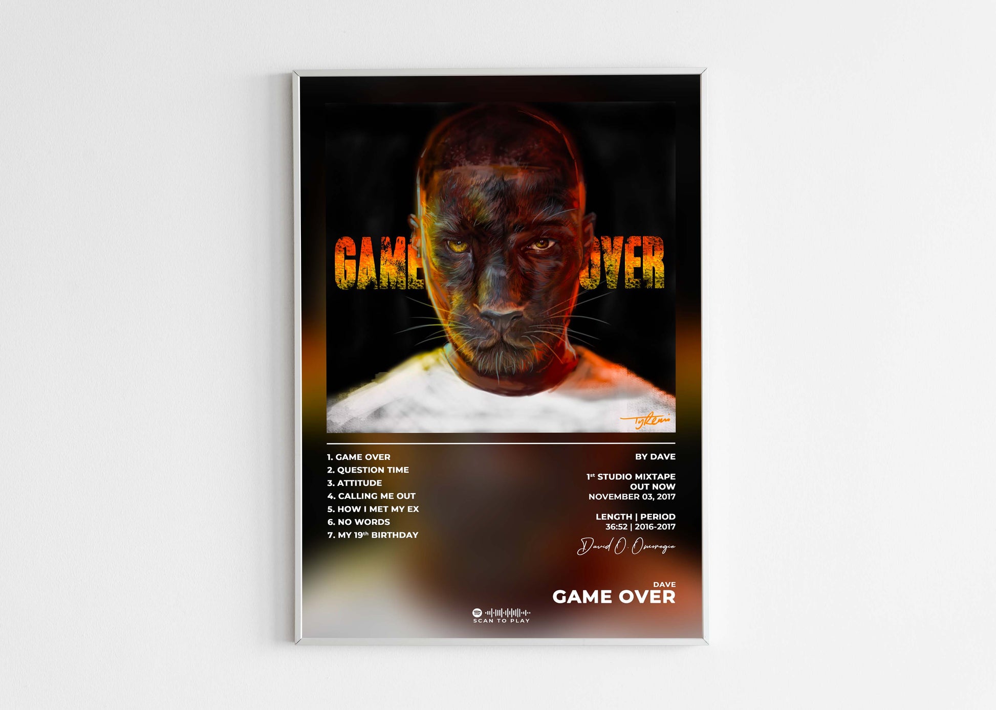 Game Over Dave Poster Backyard