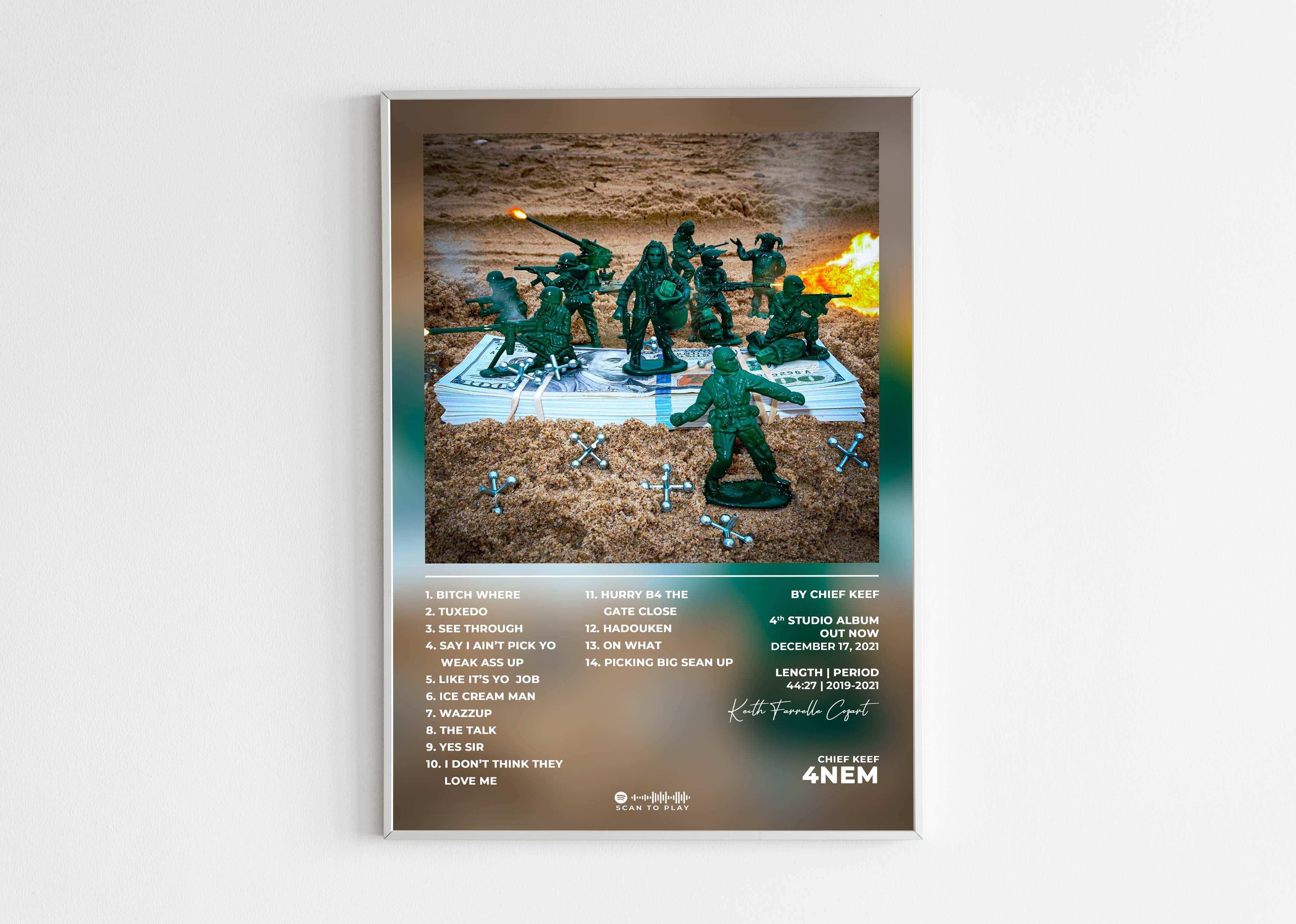 Affiche avec soldats verts en plastique sur des billets, faite en France, livraison gratuite 48h, cadeau idéal Noël.