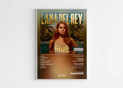 Paradise Lana Del Rey Poster Backyard