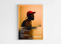 Affiche album décorative avec portrait d’homme casquette rouge, fait en France, livraison gratuite 48h, cadeau Noël idéal