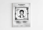 Poster collector de Bruno Mars "The Romantic" avec un cadre noir minimaliste sur un fond blanc épuré.