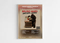 Poster de l'album Unorthodox Jukebox de Bruno Mars avec un cadre noir moderne présenté sur un fond blanc épuré.