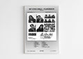 Poster de l'album My Eyes Only Flashback de RnBoi avec un cadre noir moderne sur un fond blanc neutre.